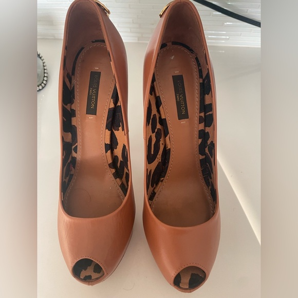 Louis Vuitton Shoes - Louis Vuitton Peep Toe Heels (Size 37.5)